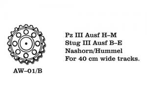Friulmodel PzKpfw. III Ausf. H-M/ StuG III Ausf. B-E/Nashorn/Hummel - Drive Sprickets for 4