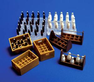 Plus Model Milk bottles and crates