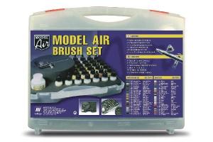 Vallejo MODEL AIRBRUSH SET, BASIC COLORS (29) + AIRBRUSH