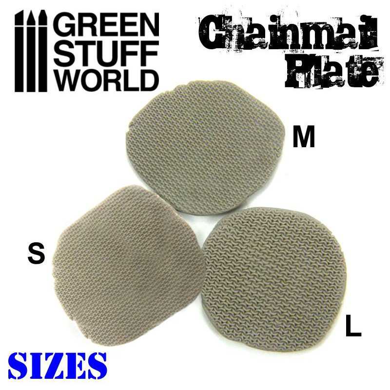 Green Stuff World Texture Plate - ChainMail - Size L