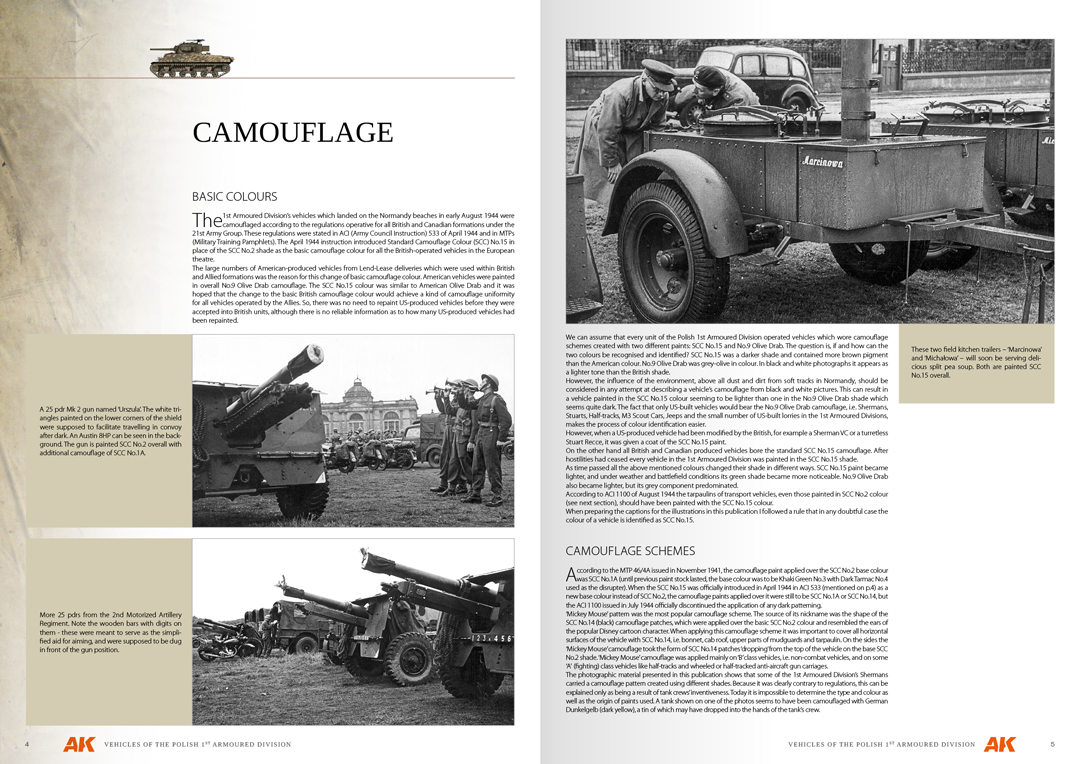 AK Interactive VEHICLES OF THE POLISH 1ST ARMOURED DIVISION - CAMOUFLAGE PROFILE GUIDE