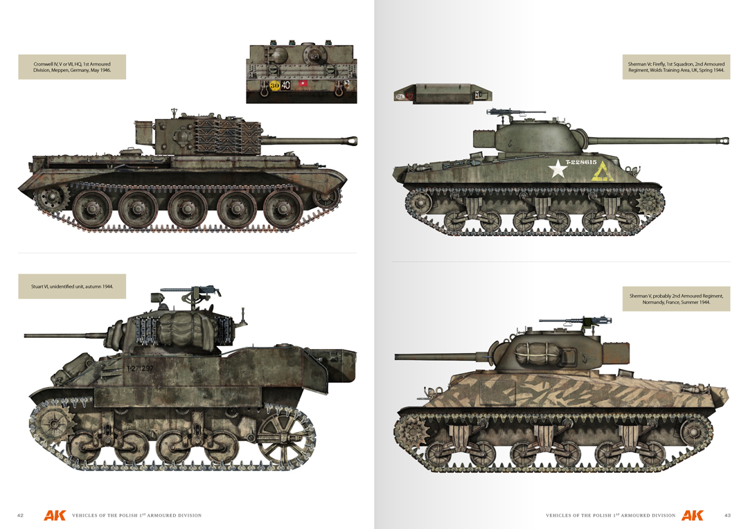 AK Interactive VEHICLES OF THE POLISH 1ST ARMOURED DIVISION - CAMOUFLAGE PROFILE GUIDE