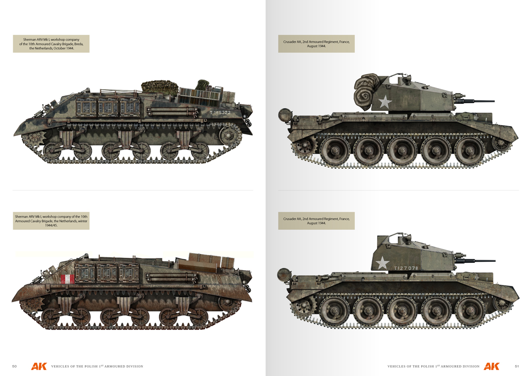 AK Interactive VEHICLES OF THE POLISH 1ST ARMOURED DIVISION - CAMOUFLAGE PROFILE GUIDE