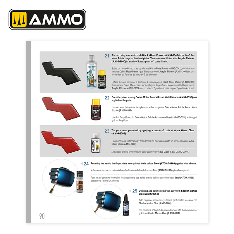 Ammo Mig Jimenez THE WEATHERING TECHNICAL GUIDE 01 - Metallized (English, Castellano, Franais)