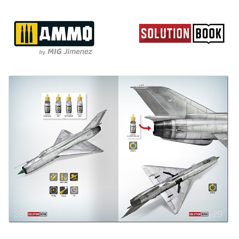 Ammo Mig Jimenez How to Paint Bare Metal Aircraft - Solutions Book