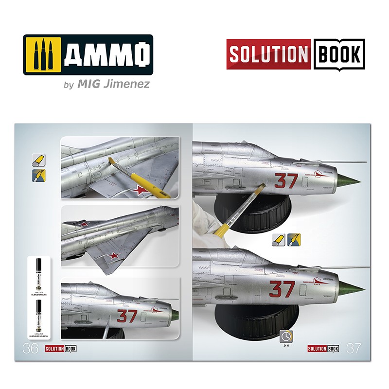 Ammo Mig Jimenez How to Paint Bare Metal Aircraft - Solutions Book