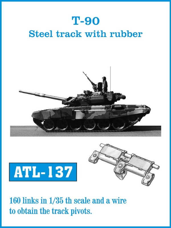 Friulmodel T-90, steel tracks w rubber - Track Links