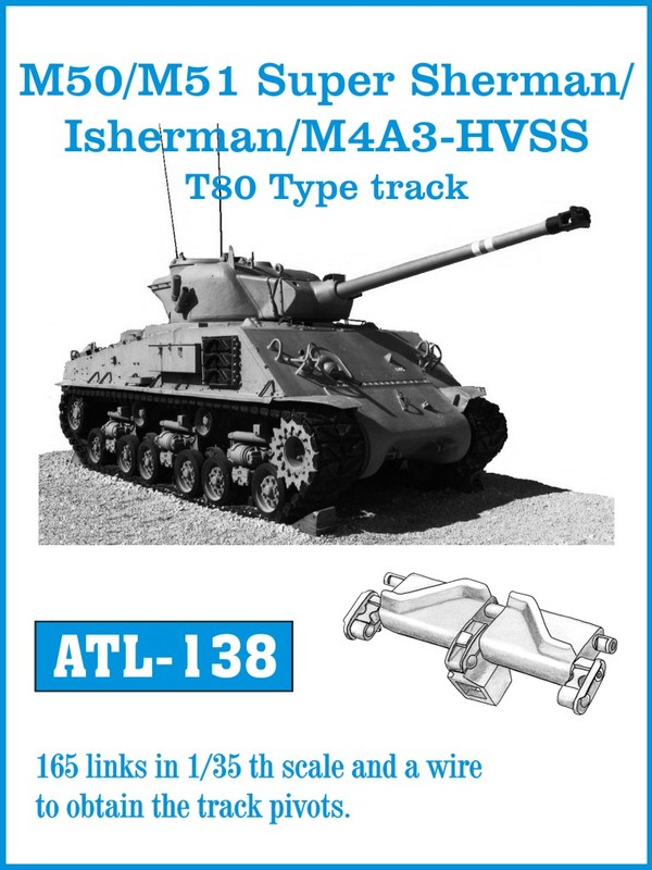 Friulmodel M/50 M/51 Super Sherman / Isherman / M4A3 -HVSS T-80 Type - Track Links